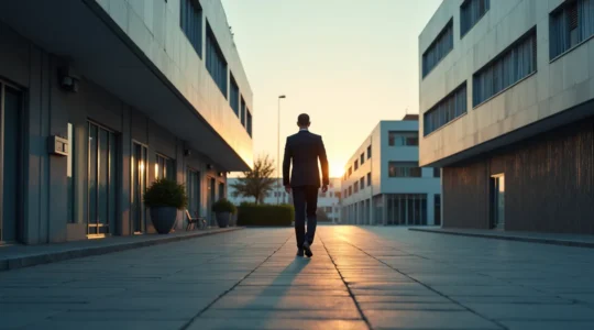 Illustration d'une entreprise de sécurité à Toulouse avec agents professionnels et technologie moderne de surveillance